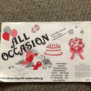 Tri-chem Liquid Embroidery Transfer Book All Occasion.  All holidays